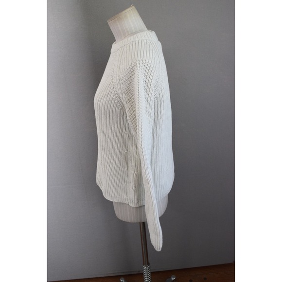 Quince Fisherman Sweater XS Womens Crewneck Organic Cotton White - Picture 2 of 6